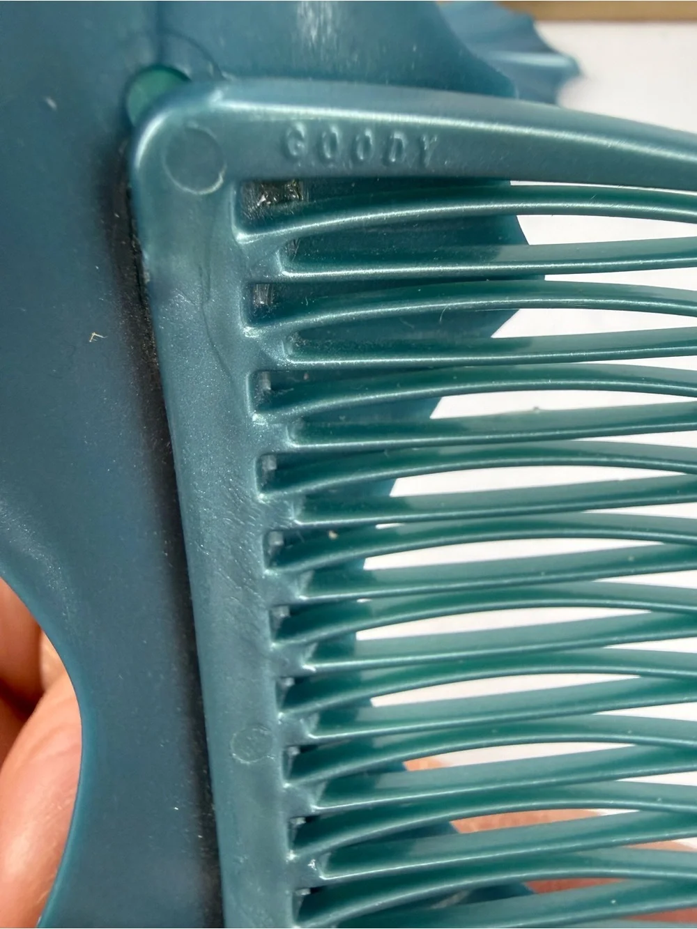 VTG 80s Goody Pair of Hair Combs Clips Teal/Turquoise Bow Detail